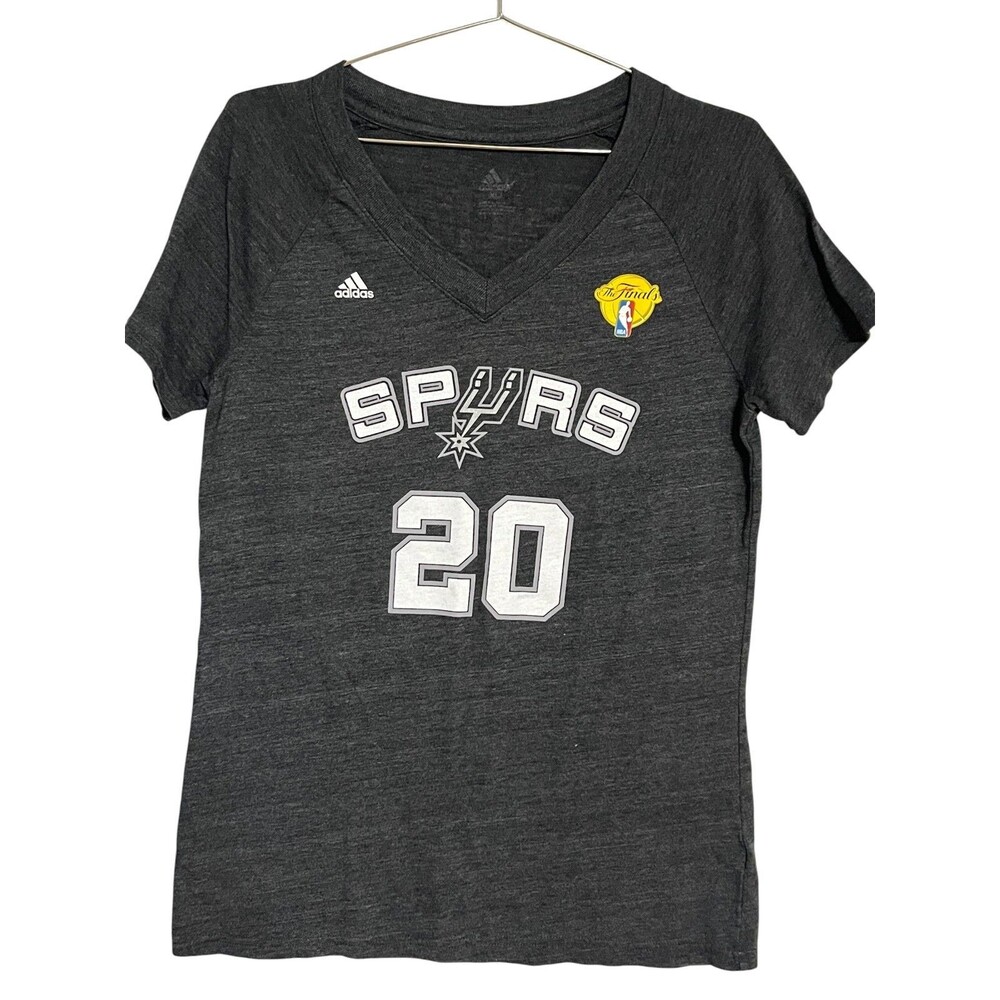 Addidas San Antonio Spurs Manu Ginobili 20 Graphic T-Shirt Black Women's Size XL